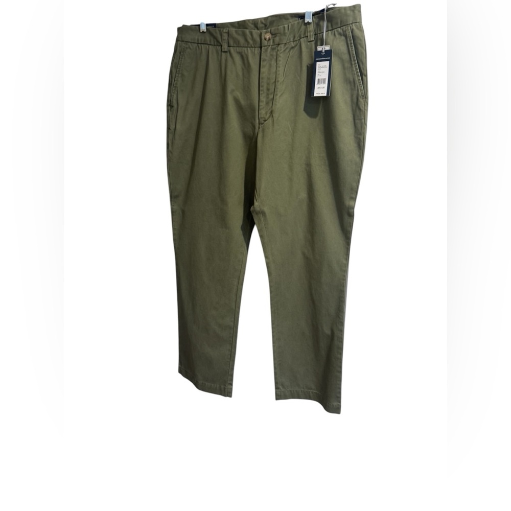 Men's vineyard vines slim breaker pants size 38 x 30 in Spanish moss color NWT